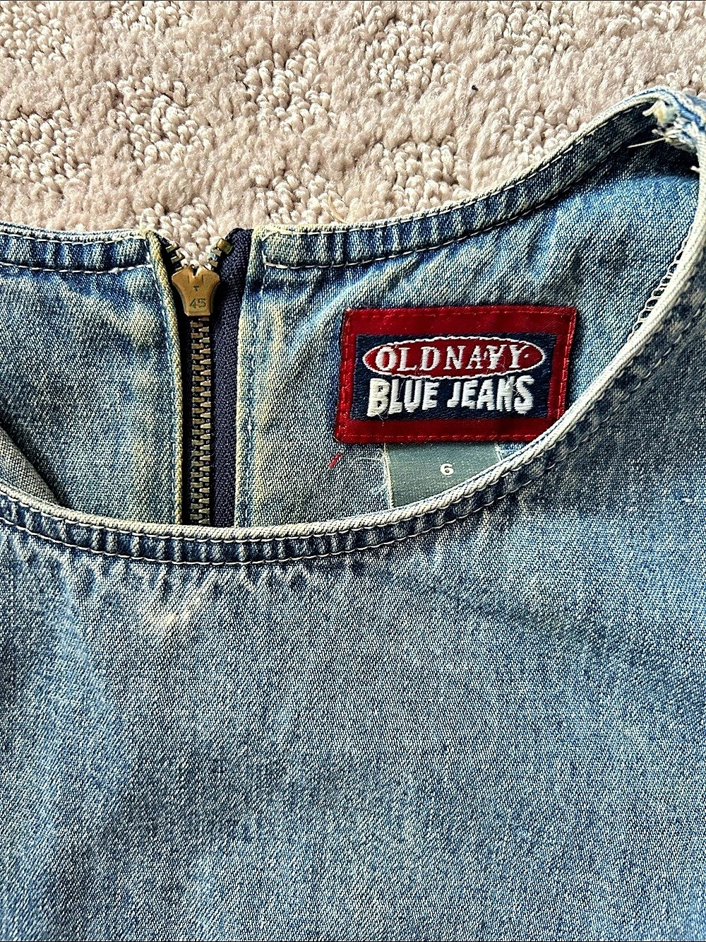 Vintage Y2K Denim Old Navy Mini Dress Size 6